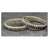 Womens Sterling Set of 2 Ring 4.6g