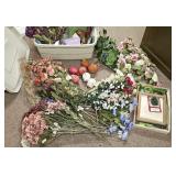 Silk Flowers Foam Tote Lot