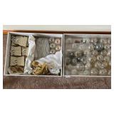 Christmas Ornament Clear Plastic Bulbs Fancy