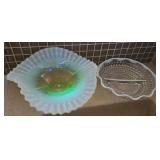 Fenton Uranium  Anchor Hocking Moonstone Divided