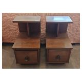 MCM Cherry Nights Stands Made by Lincoln Cross