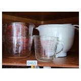 PYREX Measuring Cups, Heavy Plastic Mixing Bowls