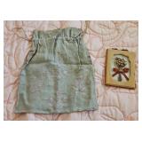 Linen Embroidered Bag Framed Handwoven Linen