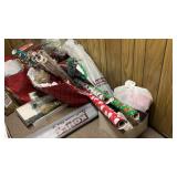 Christmas Wrapping Paper Ribbon Bow Lot