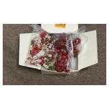 Mini Christmas Wood Ornament Lot Plastic Apples