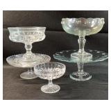 Pedestal Cake Plates and Serving Bowls Crystal