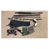 Gun Accessory Lot (Slings, Scabbard, Wallets.