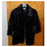 Northern Seal Dyed Coney Black Fur Stole