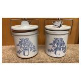 Mini Decorative Crock Lot (2)