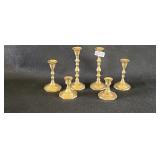 Brass Candlesticks Various Heights