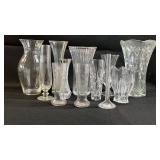 Vase Lot Crystal and Cut Glass
