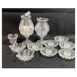 Candle Holders Crystal and Cut Glass Lot