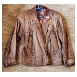 Leather Jacket  Size Large With Lining