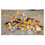 Plastic Play Food Hamburgers Hotdogs Fruit Chips