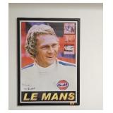 Steve McQueen Gulf LeMans Racing Poster