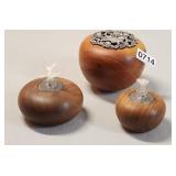 Handcrafted Wooden Oil Lamps Trinket Candle Box