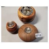 Handcrafted Wooden Oil Lamps Trinket Candle