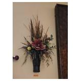 Faux Floral Wall Art (Mirror Not Included)