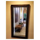 Beveled Glass Wall Mirror W34 H64