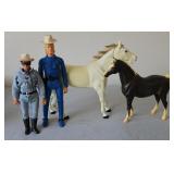 Marx General Custer, Horses & Lone Ranger Figure