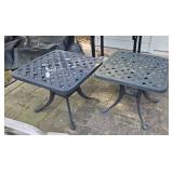 Cast Metal Side Tables (2) W21 H18 D21