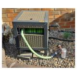 Ames Metal Hose Reel Cabinet w/ Garden Hose