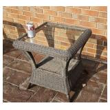 Wicker Side Table (Quality All-Weather)W22 H23