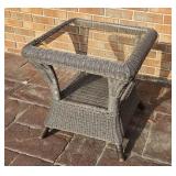 Wicker Side Table (Quality All-Weather) W22 H23