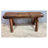 Heartwood Pine Handcrafted Bench W36 H18 D17
