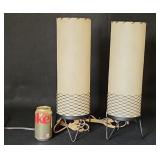 MCM Retro  Art Deco Rocket Style Tall Table Lamps