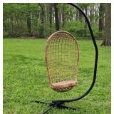 Vintage Hanging Bamboo Rattan Wicker Mid Century