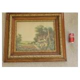 Victorian Frame w/ Cottage Print  31w x 27h