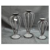 Metal Candle Stands Varying Heights 16.5"  14.5"