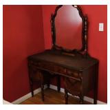 Victorian 1930-1950ï¿½s Vanity w/ Mirror 46 x 18 x