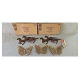 Home Interiors Metal Horse Butterfly Decor