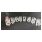 Vintage Libby Silver Leaf Tumbler Glasses Set of
