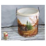 UHL POTTERY #10 Crock Hand Painted 2 Hairline