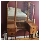 VanitBurled Walnut Vanity 45 x 18 x 66