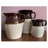 Roseville Two Tone Brown Pitchers