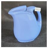 Vintage Blue Pitcher with Lid The Hall Co. Made