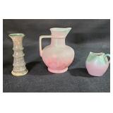 Pitcher Creamer and Candlestick Muncie Pottery