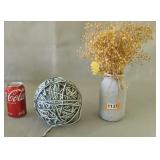 Ball Jar Vase / Yarn Ball Decor