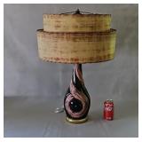MCM 1956 Lamp C Miller Black Pink Ceramic
