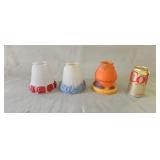 Glass Lamp Shades (3) Hand Painted