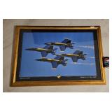 Framed Blue Angels Military Jet Series