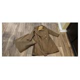 WW2 Army Coat Remade into a Womens Coat Army