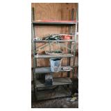 Metal Shelving Unit & Contents W36 H84 D12