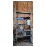 Metal Shelving Unit & Contents W36 H84 D12