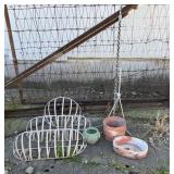 Ceramic Planters Metal Baskets & Lightening Rod