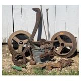 Metal and Cast Yard Art Scrap
